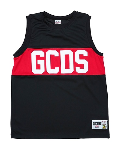 GCDS MINI Ｔシャツ ブラック ポリエステル 100%