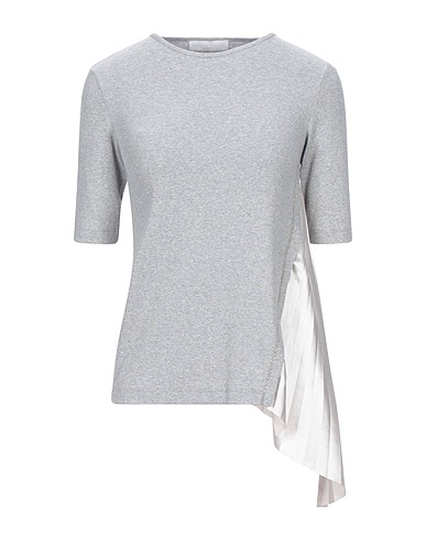 FABIANA FILIPPI T-shirt Grey 94% Cotton, 6% Elastane, Ecobrass, PES - Polyethersulfone