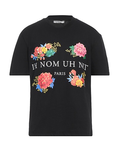 IH NOM UH NIT T-shirt Nero 100% Cotone, Elastan