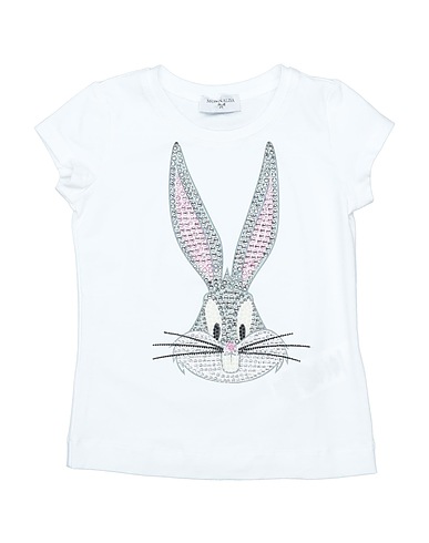 MONNALISA T-shirt White 94% Cotton, 6% Elastane