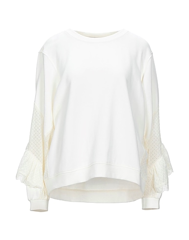 TWINSET Sweatshirt White 100% Cotton, Polyester