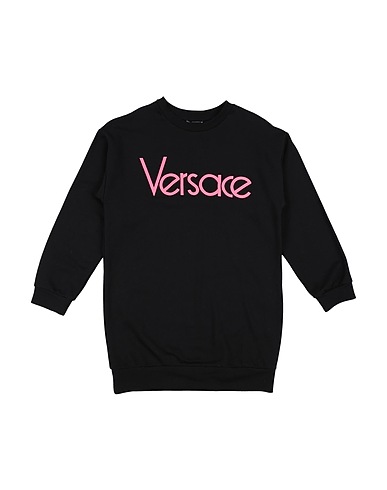 VERSACE YOUNG Sweatshirt Black 100% Cotton, Elastane, Polyester, Other Fibres