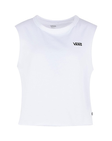 VANS Crop top WM JUNIOR V MUSCLE CROP
 Bianco 100% Cotone