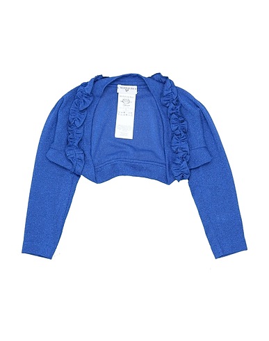 MONNALISA Cardigan Blue 79% Viscose, 12% Polyamide, 6% Elastane, 3% Polyester