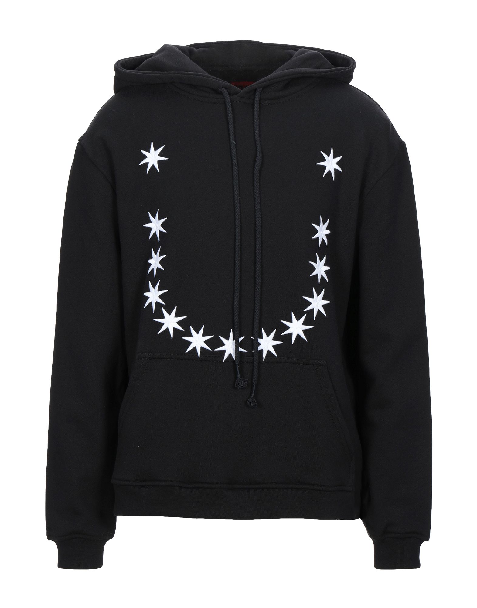 424 FOURTWOFOUR | Black Men's Hooded Sweatshirt | YOOX
