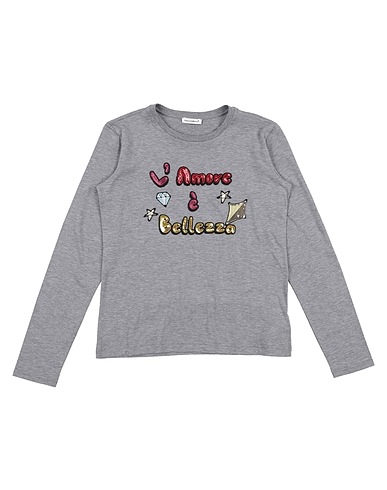 DOLCE&GABBANA T-shirt Grey 100% Cotton, Polyester, Viscose, Polyamide