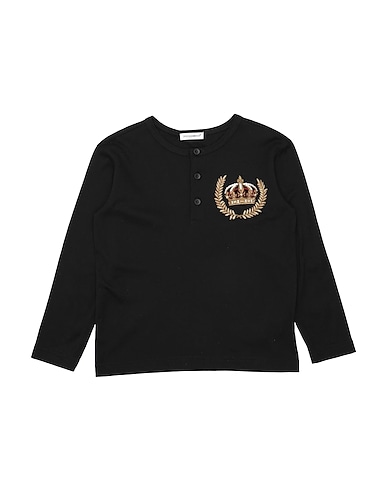 DOLCE&GABBANA T-shirt Black 100% Cotton, Polyester, Viscose