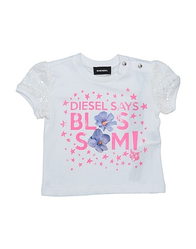 DIESEL T-shirt White 100% Cotton, Polyamide, Viscose