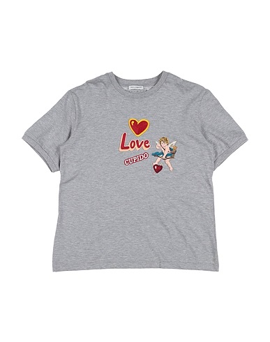 DOLCE&GABBANA T-Shirt Grau 100% Baumwolle, Viskose, Polyester, Polyamid