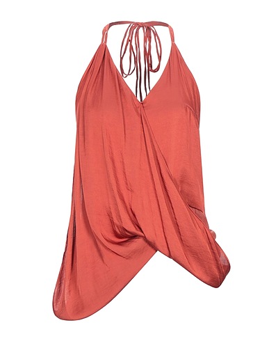 WEILI ZHENG Top Brick red 100% Polyester