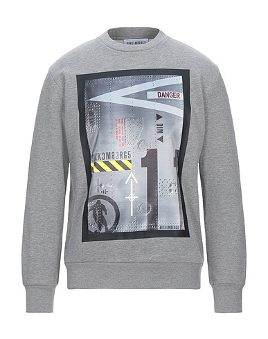 BIKKEMBERGS Felpa Grigio 80% Cotone, 20% Poliestere, Elastan