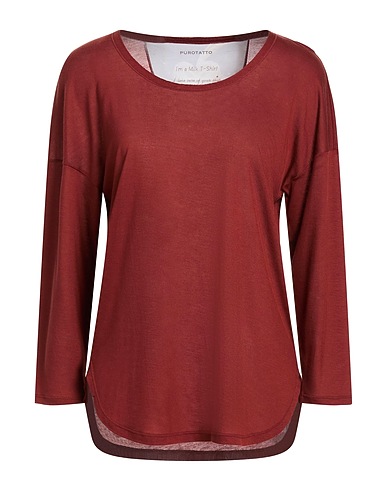 PUROTATTO 베이직 티셔츠 브릭 60% 모달, 40% 우유 단백질 섬유