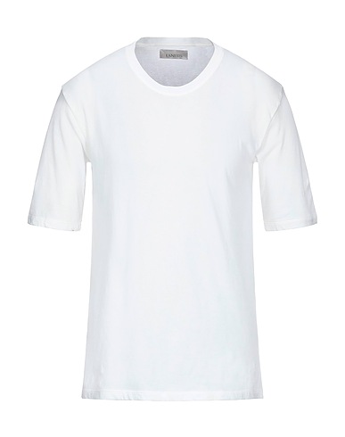 LANEUS Basic T-shirt White 96% Cotton, 4% Polyamide
