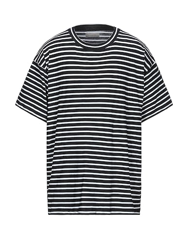 LANEUS T-shirt Black 96% Cotton, 4% Polyamide