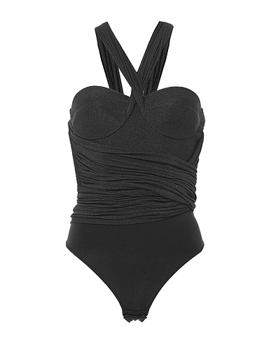 ELISABETTA FRANCHI Top NERO 66% Viskose, 15% Polyester, 15% Polyamid, 4% Elastan