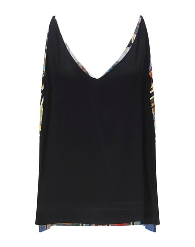 ULTRA'CHIC Top Nero 65% Acetato, 35% Seta, Elastan