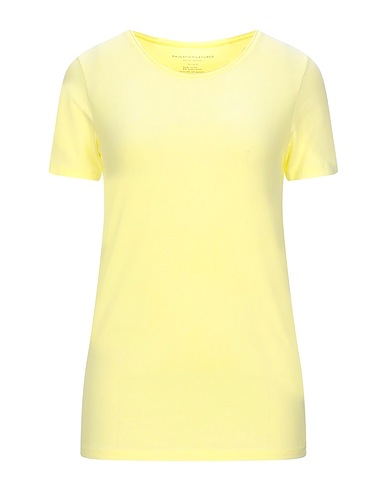 MAJESTIC FILATURES Basic T-Shirt Pastel yellow 94% Cotton, 6% Elastane