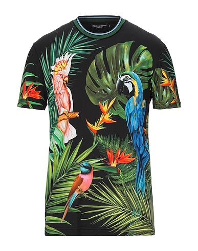 DOLCE&GABBANA T-shirt Black 100% Cotton, Elastane