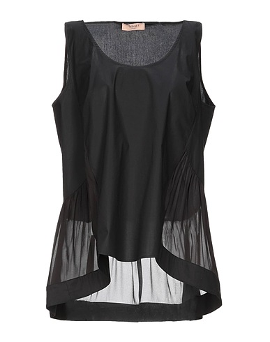 TWINSET トップス ブラック コットン 96% / ポリウレタン 4% / レーヨン