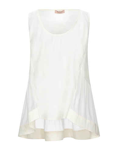 TWINSET Top Elfenbein 96% Baumwolle, 4% Elastan, Viskose