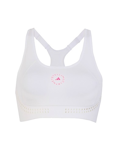ADIDAS by STELLA McCARTNEY Sports bras White 64% Recycled polyester, 36% Elastane