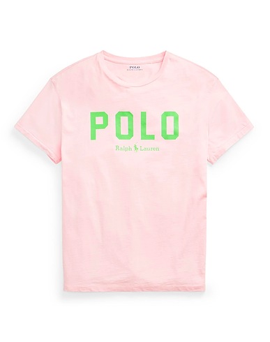 POLO RALPH LAUREN Ｔシャツ CUSTOM SLIM FIT LOGO T-SHIRT
 ライトピンク コットン 100%
