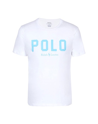 POLO RALPH LAUREN T-shirt CUSTOM SLIM FIT LOGO T-SHIRT
 White 100% Cotton