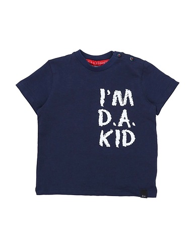 DANIELE ALESSANDRINI T-shirt Midnight blue 95% Cotton, 5% Elastane
