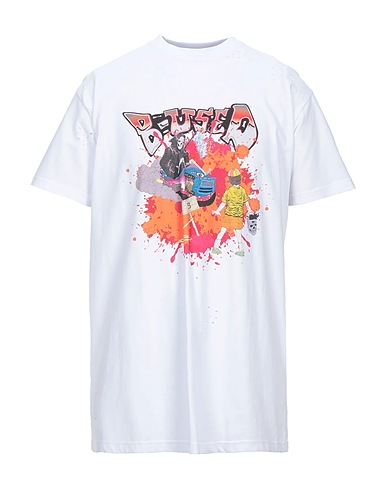 B-USED T-shirt White 100% Cotton