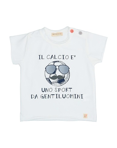 SEMPRENOI! T-shirt White 93% Cotton, 7% Elastane