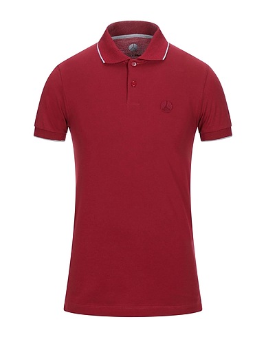 PEOPLE OF SHIBUYA Polo shirt Garnet 94% Cotton, 6% Elastane