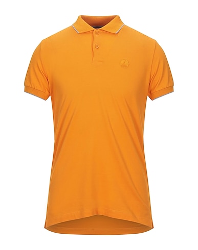 PEOPLE OF SHIBUYA Polo shirt Orange 94% Cotton, 6% Elastane