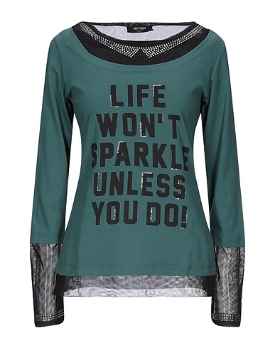 MY TWIN TWINSET T-shirt Green 100% Cotton, Polyester