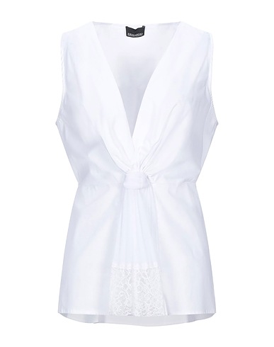 ERMANNO DI ERMANNO SCERVINO Top Weiß 97% Baumwolle, 3% Elastan, Polyester, Polyamid