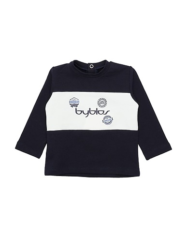 BYBLOS T-shirt Midnight blue 96% Cotton, 4% Elastane