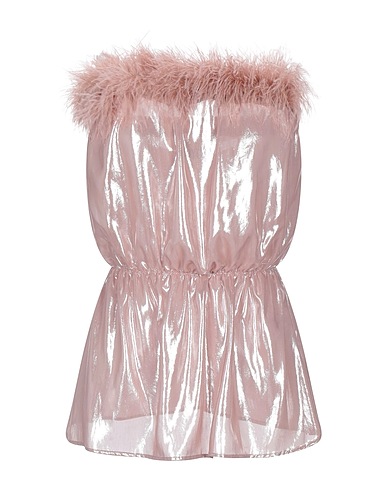 ANIYE BY Top Cipria 100% Poliestere, Piume di struzzo