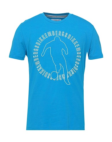 BIKKEMBERGS T-shirt Azzurro 95% Cotone, 5% Elastan