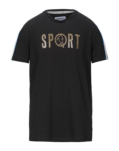 BIKKEMBERGS T-shirt Black 92% Cotton, 8% Elastane