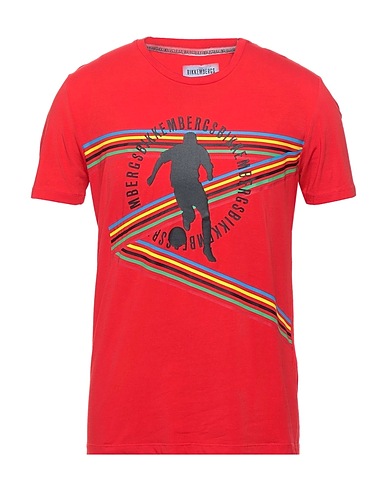 BIKKEMBERGS Ｔシャツ レッド コットン 95% / ポリウレタン 5%