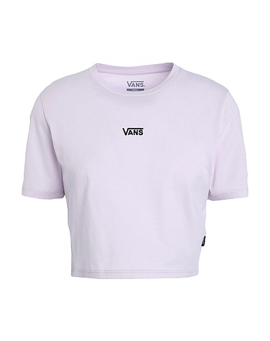 VANS Ｔシャツ WM FLYING V CROP CREW SPORT
 ライラック コットン 100%