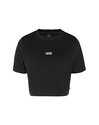 VANS Crop top WM FLYING V CROP CREW SPORT
 Black 100% Cotton