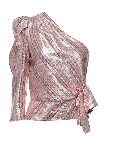 SIMONA CORSELLINI Top Beige 70% Seta, 30% Fibra di metallo