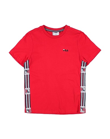 FILA T-shirt TEENS DONATO taped tee		 Red 100% Cotton