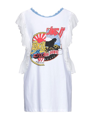 SEMICOUTURE T-shirt White 100% Cotton, Polyester