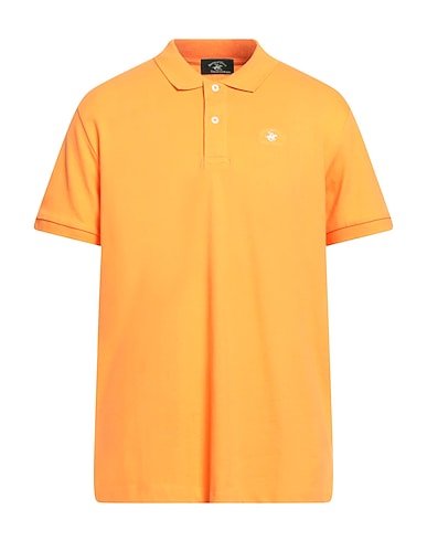 BEVERLY HILLS POLO CLUB Polo shirt Orange 97% Cotton, 3% Elastane