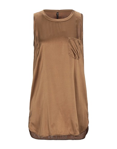 MANILA GRACE Top Khaki 92% Silk, 8% Elastane