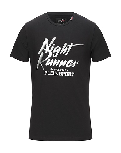 PLEIN SPORT T-shirt Black 95% Cotton, 5% Elastane