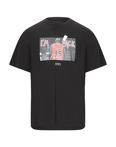 THROWBACK. T-shirt Black 100% Cotton