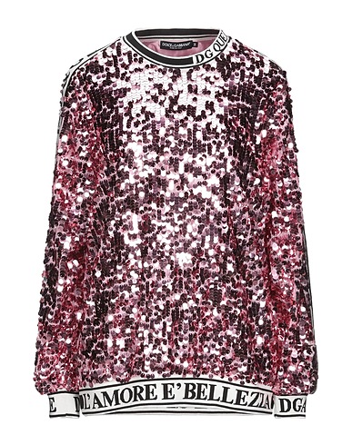 DOLCE&GABBANA Sweatshirt Pink 100% Polyester, Silk, Elastane