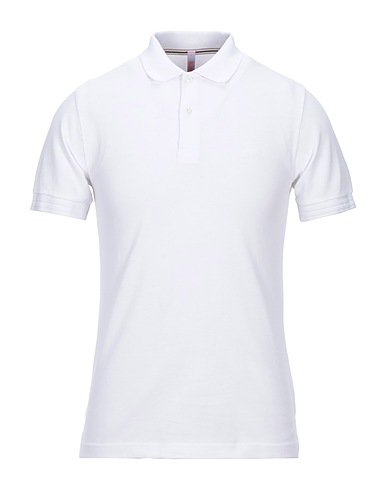 SUN 68 Polo Bianco 100% Cotone